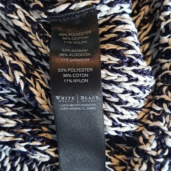 White house black market officer blue/white tank top sweater L NWT - Picture 5 of 5